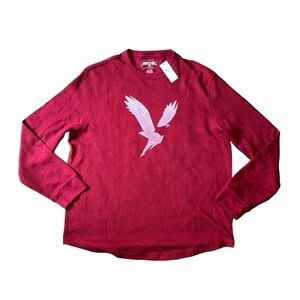 Men’s American Eagle Long Sleeve Tee Red Size XL